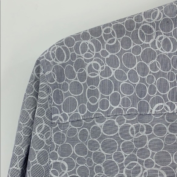 Tallia Gray Geometric Circles Modern Fit Sport Shirt Size Medium - Picture 10 of 16